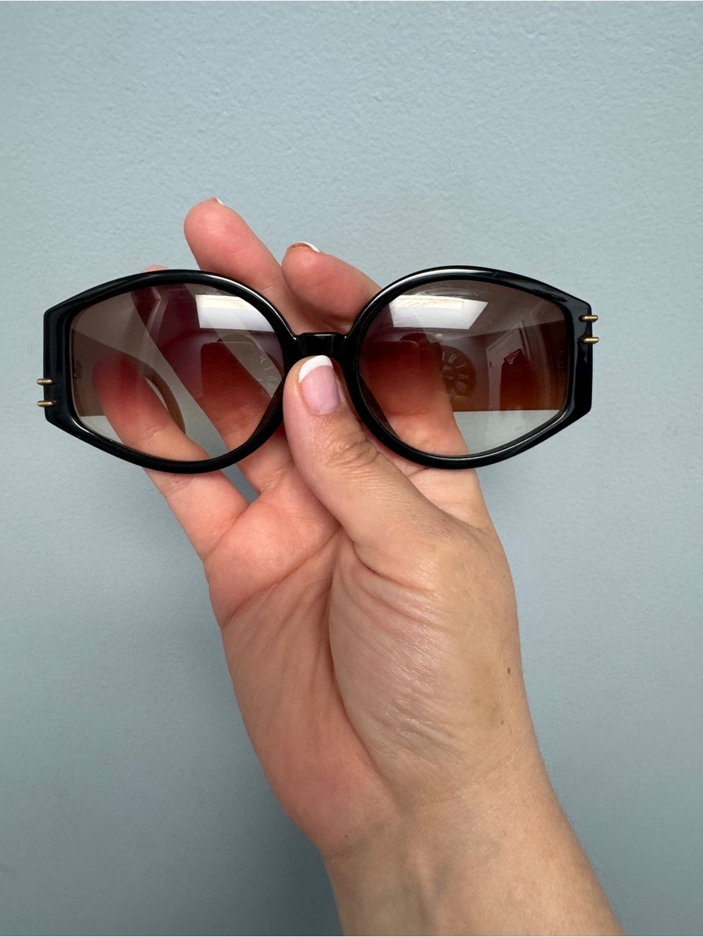 80s Optyl Christian Dior Germany 2603A Oversized Sunglasses Yellow Black CD logo